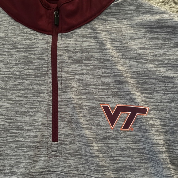 Men’s Virginia Tech Quarter Zip Pullover, Size Medium - Picture 2 of 5